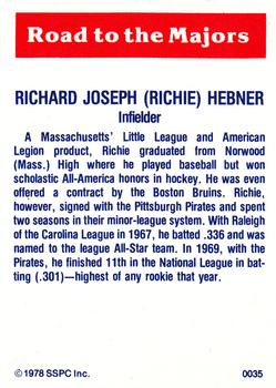 1978 SSPC 270 #35 Richie Hebner Back