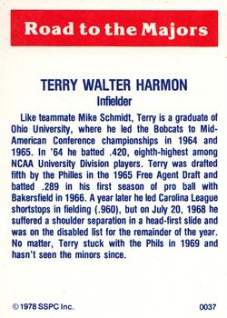 1978 SSPC 270 #37 Terry Harmon Back
