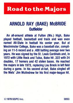 1978 SSPC 270 #53 Bake McBride Back