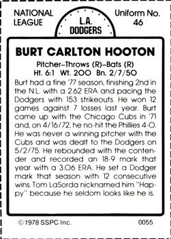 1978 SSPC 270 #55 Burt Hooton Back