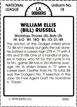 1979 Topps Bill Russell Los Angeles Dodgers #546