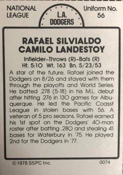 1978 SSPC 270 #74 Rafael Landestoy Back