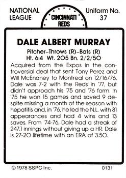 1978 SSPC 270 #131 Dale Murray Back