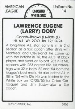 1978 SSPC 270 #153 Larry Doby Back