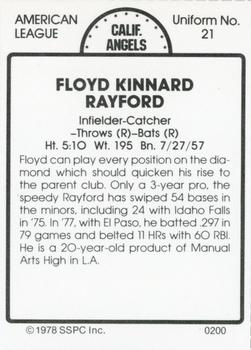 1978 SSPC 270 #200 Floyd Rayford Back