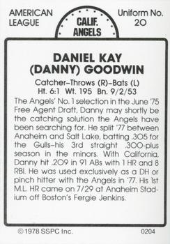1978 SSPC 270 #204 Danny Goodwin Back