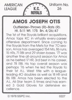 1978 SSPC 270 #227 Amos Otis Back