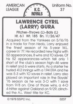 1978 SSPC 270 #237 Larry Gura Back