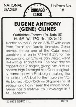 1978 SSPC 270 #253 Gene Clines Back
