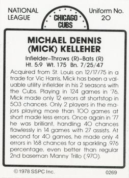 1978 SSPC 270 #269 Mick Kelleher Back