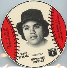 1979 Wiffle Ball Discs #NNO Sixto Lezcano Front