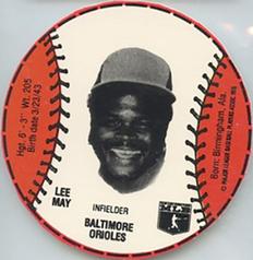 1979 Wiffle Ball Discs #NNO Lee May Front