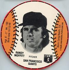 1979 Wiffle Ball Discs #NNO Randy Moffitt Front