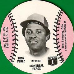 1979 Wiffle Ball Discs #NNO Tony Perez Front