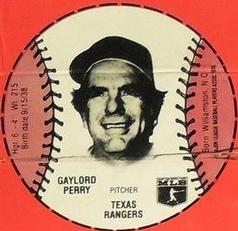 1979 Wiffle Ball Discs #NNO Gaylord Perry Front