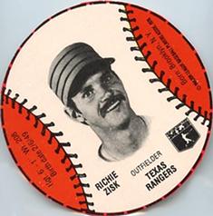 1979 Wiffle Ball Discs #NNO Richie Zisk Front