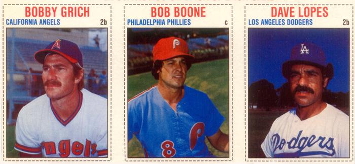 1979 Hostess - Panels #112-114 Bobby Grich / Bob Boone / Dave Lopes Front