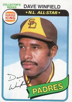 1980 Topps Burger King Pitch, Hit & Run #22 Dave Winfield Front