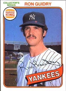 1980 Topps Burger King Pitch, Hit & Run #4 Ron Guidry Front