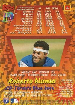 1995 Topps DIII #4 Roberto Alomar Back