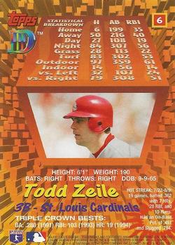 1995 Topps DIII #6 Todd Zeile Back