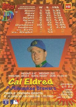 1995 Topps DIII #10 Cal Eldred Back