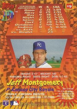 1995 Topps DIII #19 Jeff Montgomery Back