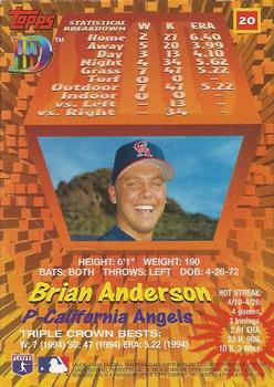 1995 Topps DIII #20 Brian Anderson Back