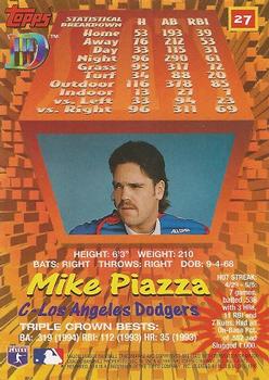 1995 Topps DIII #27 Mike Piazza Back