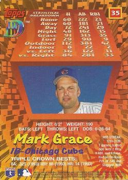 1995 Topps DIII #35 Mark Grace Back