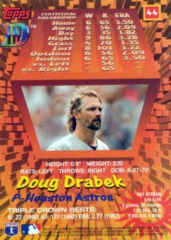 1995 Topps DIII #44 Doug Drabek Back
