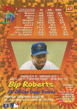 1995 Topps DIII #47 Bip Roberts Back