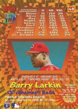 1995 Topps DIII #48 Barry Larkin Back
