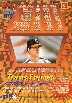 1995 Topps DIII #51 Travis Fryman Back