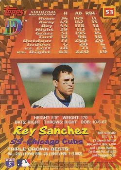 1995 Topps DIII #53 Rey Sanchez Back