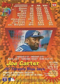 1995 Topps DIII #55 Joe Carter Back