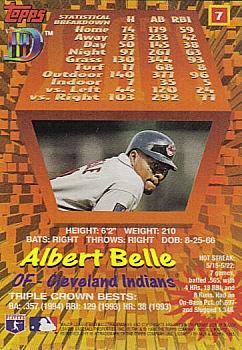 1995 Topps DIII #7 Albert Belle Back