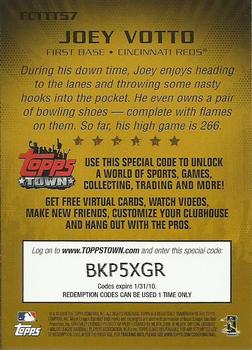 2009 Topps Updates & Highlights - Ticket to ToppsTown Gold #FCTTT57 Joey Votto Back