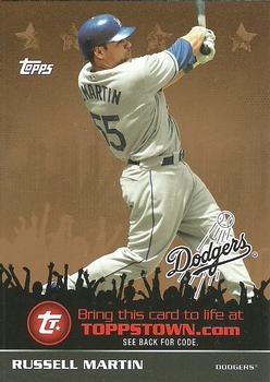 2009 Topps Updates & Highlights - Ticket to ToppsTown Gold #FCTTT62 Russell Martin Front