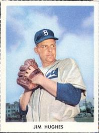 1955 Golden Stamps Brooklyn Dodgers #7 Jim Hughes Front