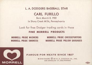 1959 Morrell Meats #NNO Carl Furillo Back