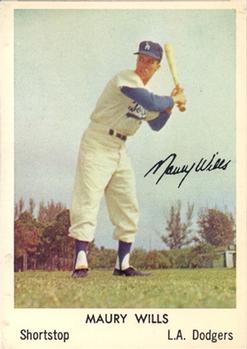 1960 Bell Brand Los Angeles Dodgers #20 Maury Wills Front