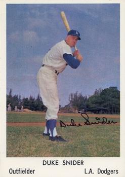 1960 Bell Brand Los Angeles Dodgers #2 Duke Snider Front