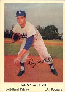 1960 Bell Brand Los Angeles Dodgers #3 Danny McDevitt Front