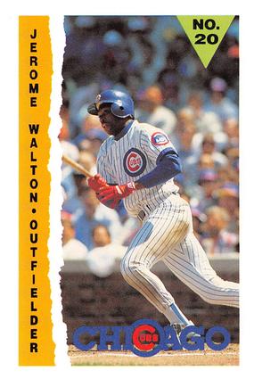 1990 Marathon Chicago Cubs #NNO Jerome Walton Front