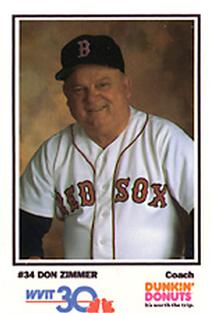 1992 Dunkin' Donuts Boston Red Sox #NNO Don Zimmer Front