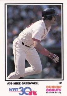 1992 Dunkin' Donuts Boston Red Sox #NNO Mike Greenwell Front