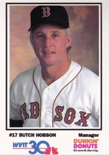 1992 Dunkin' Donuts Boston Red Sox #NNO Butch Hobson Front