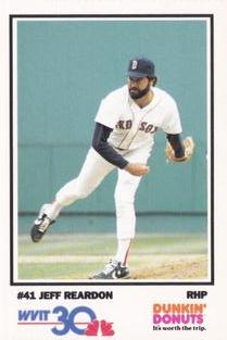 1992 Dunkin' Donuts Boston Red Sox #NNO Jeff Reardon Front