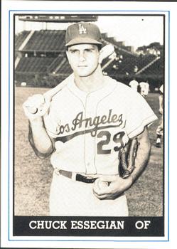 1980 TCMA 1959 Los Angeles Dodgers Black & White #004 Chuck Essegian Front